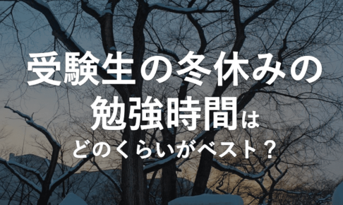 受験生の冬休みの勉強時間はどのくらいがベスト？